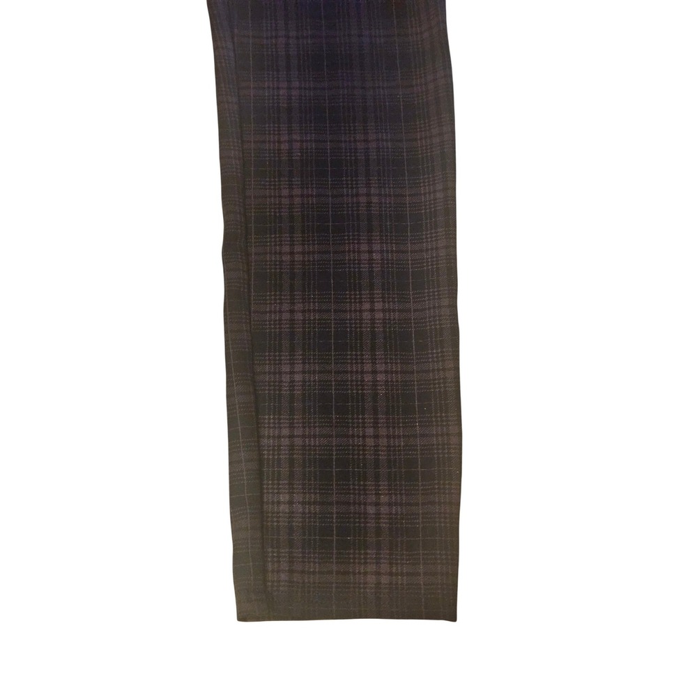 KUT from the Kloth Diana Plaid Skinny Pants Purple Black Checkered Trousers 10 - Picture 6 of 7